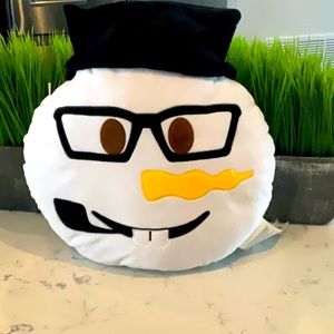 Snowman Emoji pillow